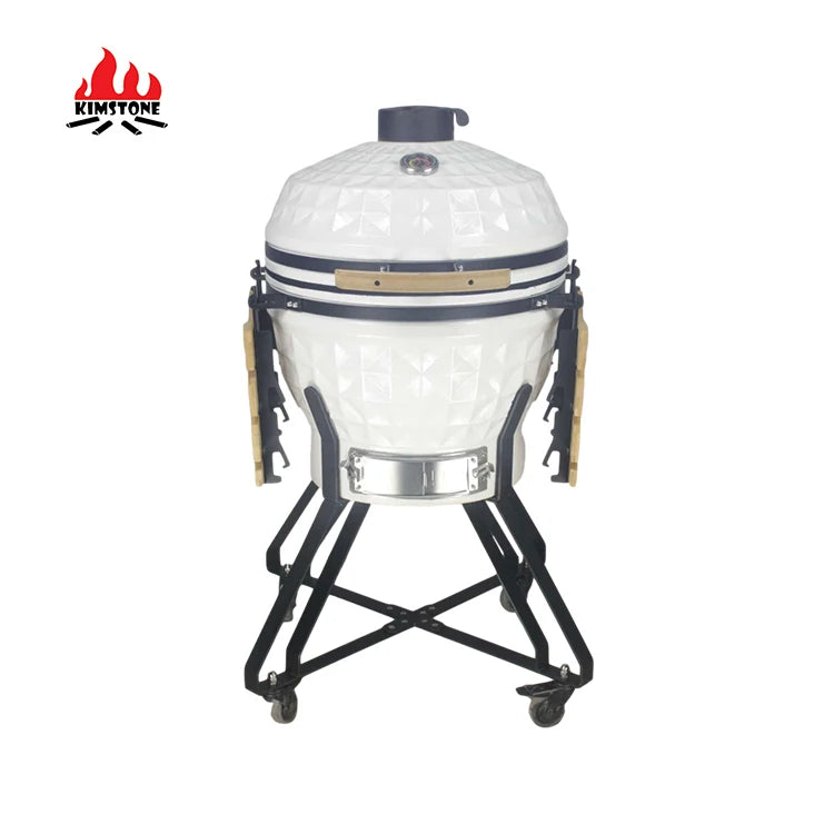Kamado BBQ Auplex Media 24 Inch Outdoor Ceramic BBQ Rotisserie Grill Santa Maria Charcoal Grill