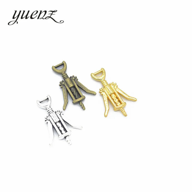 YuenZ Antique Silver Plated Zinc Alloy Necklaces Pendants Jewelry Bottle Opener Charms Diy Handmade Jewelry Findings J234