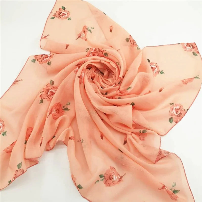 Voile Hijab Scarf Shawl Malaysia Scarf Tudung Manufacture Supplier RTS Square Polyester Hijabs Dyed Printed Scarf Women Summer