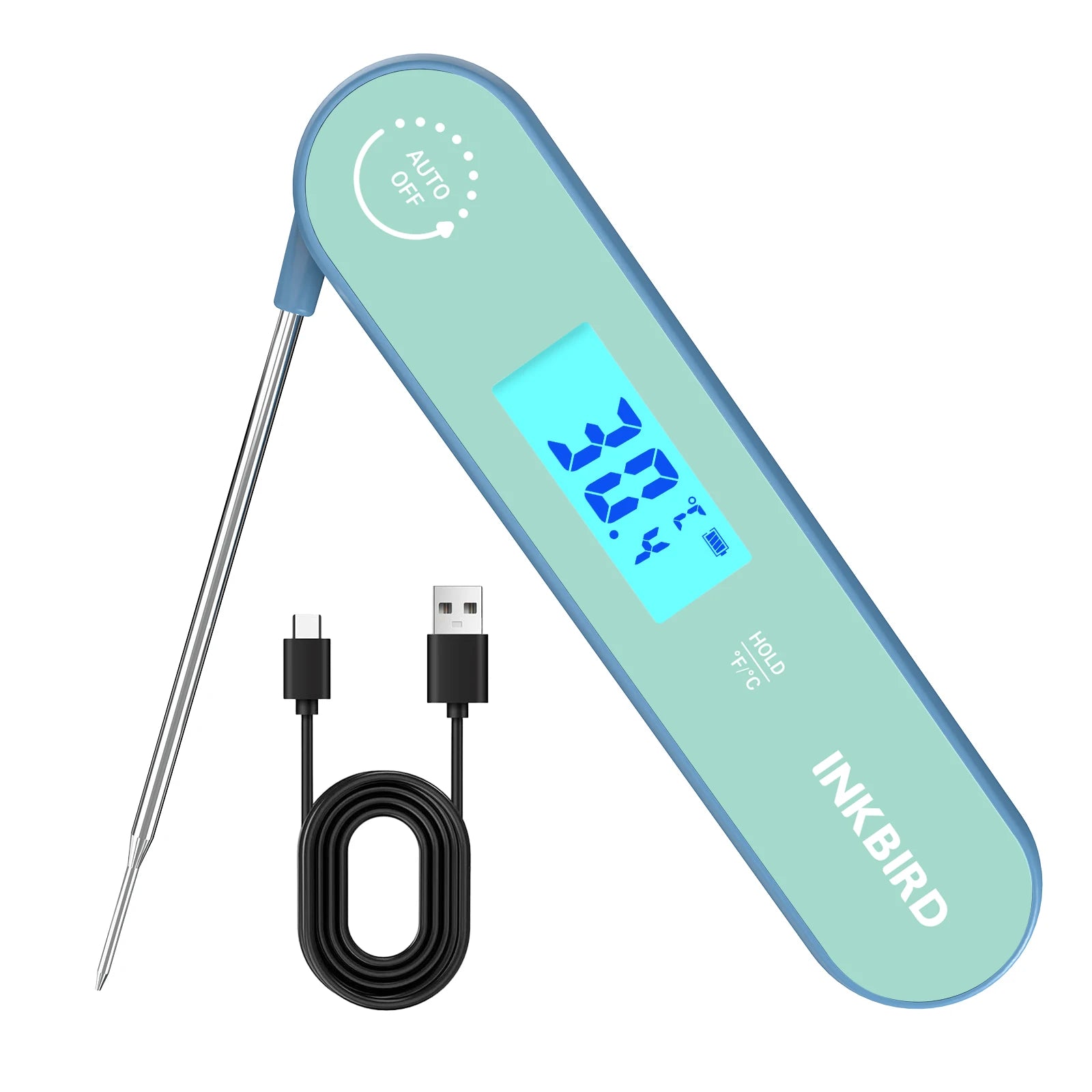 INKBIRD IHT-1K 1 Sec Instant Read Meat Thermometers Ideal for Use in Everyday Cooking Deep Frying Grilling BBQ