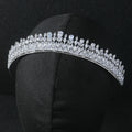 SLBRIDAL Luxury Sparkling Full Cubic Zircon Bridal Tiara Headband Wedding Crown Pageant CZ Hair Accessories Women HairJewelry
