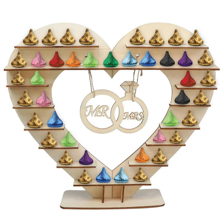 Wholesale Irregular Shaped Wooden Chocolate Display Stand Creative Eco-Friendly Modern Home Wall Hanging Dropshipping Available