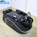 Modern Black White Design Japanese Head Spa Shampoo Chair and Massage Bed With Ceramic Wash Basin and Sink for Barbershop Salon