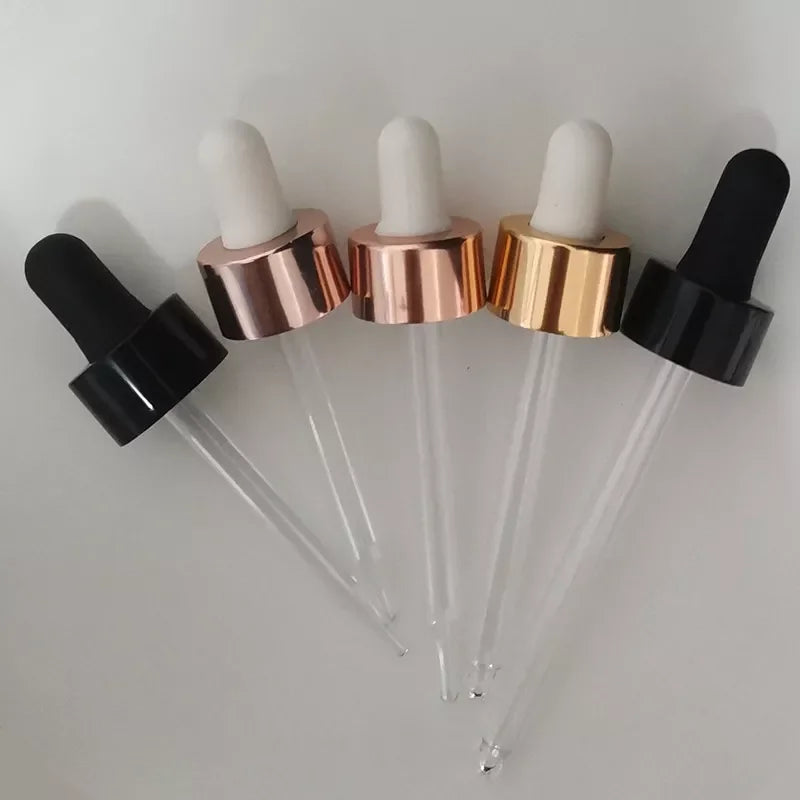 New Design Pipette Tips with Pointy/round End/curved Tip 18mm Neck Essential Oil Dropper Bottle Caps
