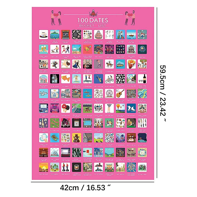 Romantic Design Created Unique Fresh Illustrations Poster Scratch Date Board Ideas