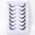 Yiernuo Custom Own Brand 3D Silk 5D Natural Faux Mink Lashes 3/7 Pairs Wholesale Full Strip Eyelashes