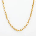 Joolim Jewelry 18K PVD Gold Plated Simple  Round  Chain Choker  Stainless Steel   Necklace Jewelry Wholesale