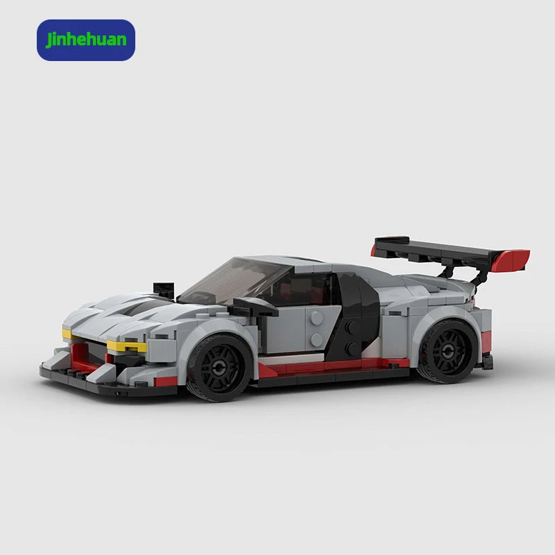 Nostalgic Creative Assembled Mini Moc Brick Toys Grey New Sport Car Best Selling for Boys Car Building Block Sets