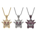 N331 Alloy Jewelry 3 Colors Hip Hop Jewelry Cartoon Pendant Necklace Iced Out Men Gift