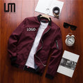 Liu Ming Autumn Winter Men Casual Streetwear Hip Hop Plus Size Zipper Bomber Jacket Coat
