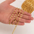 BCL1270 Hot Sale Jewelry Supplies Gold Plated Stainless Steel Mesh Coffee Bean Seed Chains for Jewelry Necklace Making