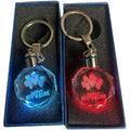 Custom 3D Happy Birthday LED Glass Keychain Creative Birthday Balloon Keyrings with Lightweight Letterpress Gift & Giveaway