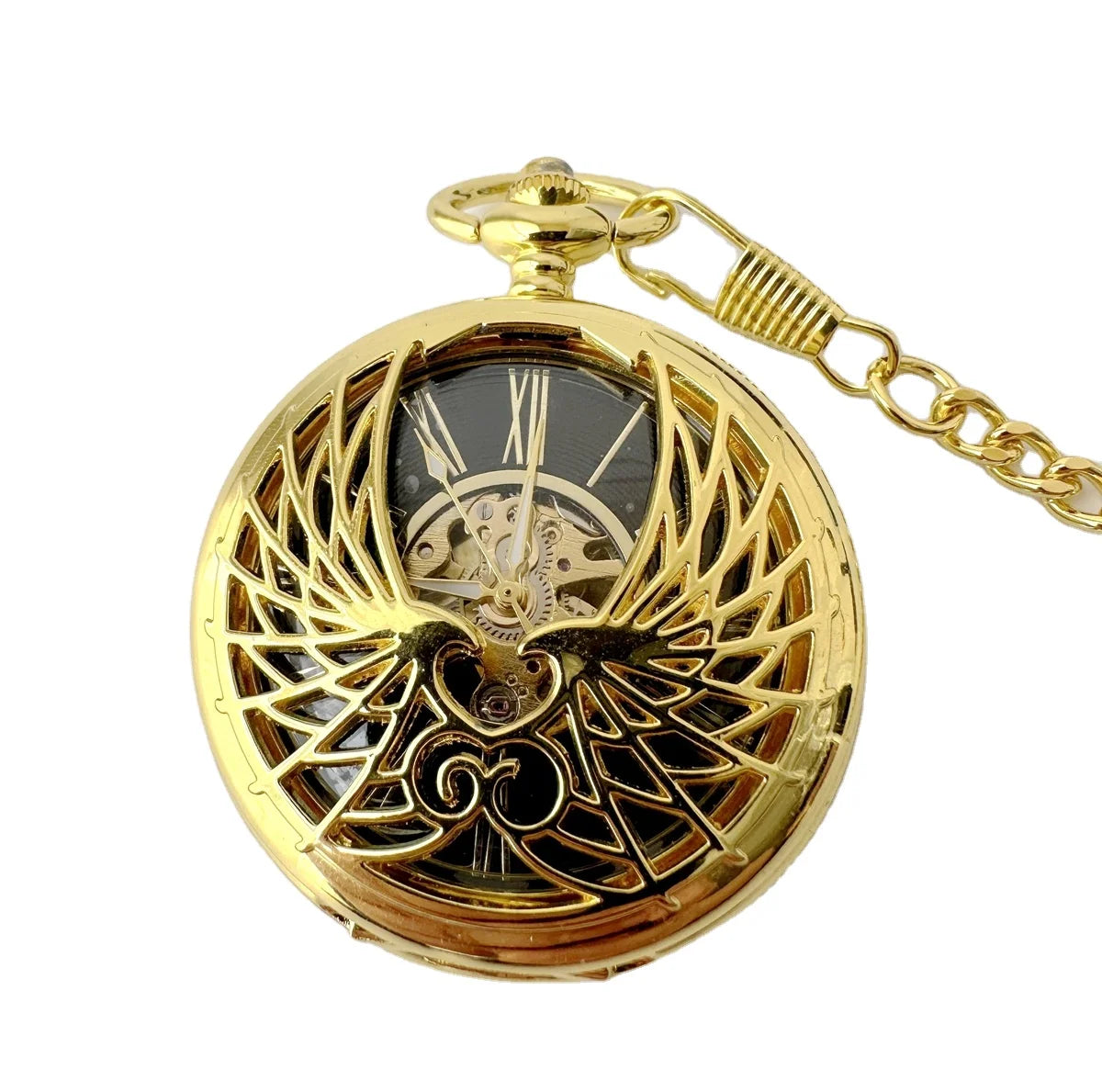 Roman Hollow Couple Pocket Watch Manual Mechanical Pocket Watches