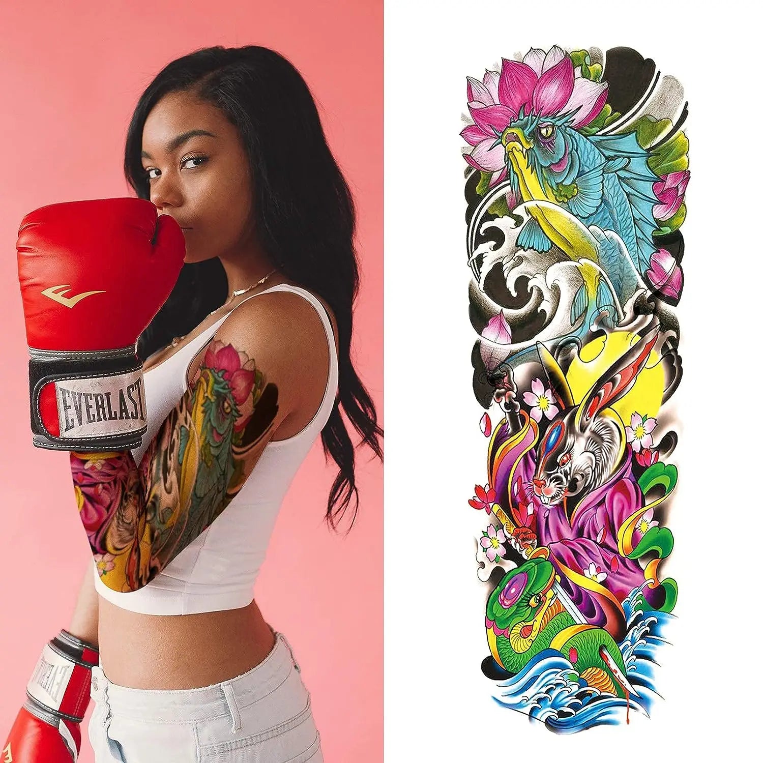 New Design Large Size Full Arm Sleeve Tattoos Temporary Permanent Tattoo Sticker for Man