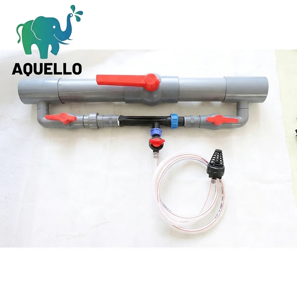 3 Inch Customizable Water Fertilizer Injector Set with 1" Hose Drip Irrigation Kit for Farm