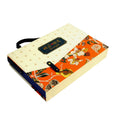 Custom Chinese Style Handheld Gift Box with Floral Print and Metal Plaque for Luxury Brand Gifting