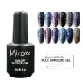 Mixcoco 15ml Soak off Uv Gel Rock Sparkling Glitter Gel Polish in Bottle