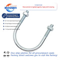 Zinc Plated Carbon Steel U-Bolt Clamp Customizable Metric Thread Pipe Jointing DIN BS Standards Flat Head Support