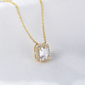 Classic Bridal Wedding Necklace Jewelry Silver 925 Wholesale Shiny Cubic Zircon Diamond Pendant Necklace