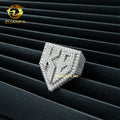 Custom Fashion Rocker 925 Silver Name Initial Letter Vvs Diamond Mens Moissanite Iced Out Hip Hop Rings