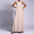 Islamic Clothing Underdress Lining Chiffon Sleeveless Maxi Dress Custom Solid Slip Inner Abaya