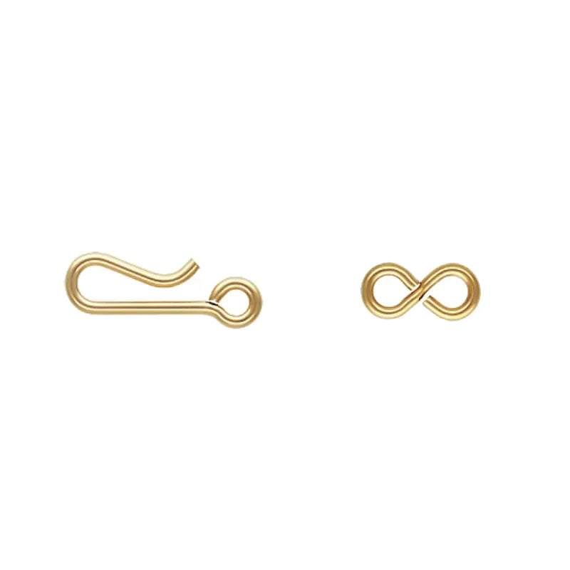 No Tarnish Sterling Silver Eye & Hook for Jewelry Bracelet Necklace Making 14K Gold Filled Clasp