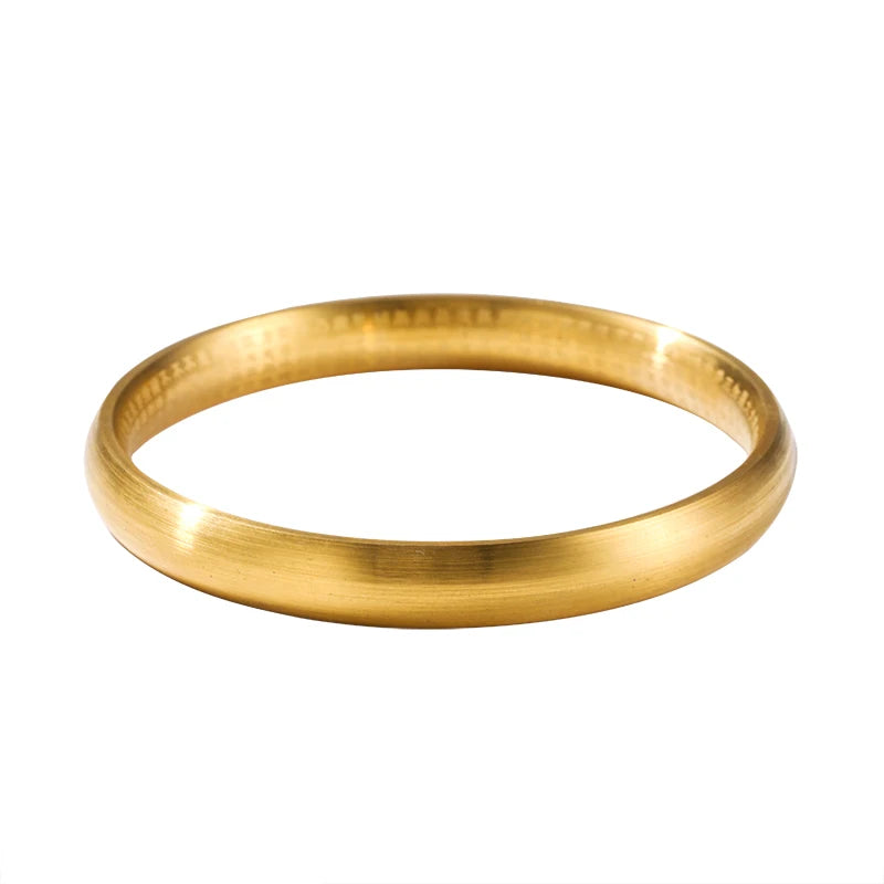 Quality Jewelry Bracelet 18k Gold Non Tarnish and Waterproof Stainless Steel Brushed Bracelet for Women