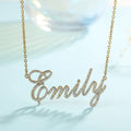 Bling Full Crystal Personalized Name Necklace 18k Gold Plated Stainless Steel Custom CZ Diamond Design Your Own Name Necklace