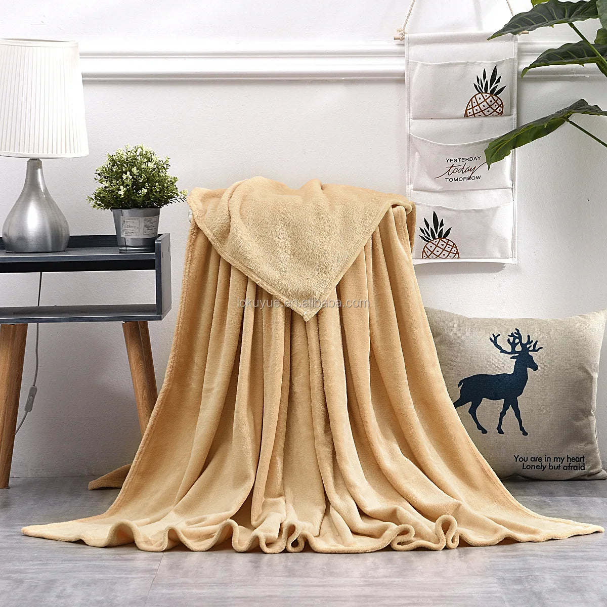 KUYUE Super Soft Flannel Blanket Multiple Colors Available