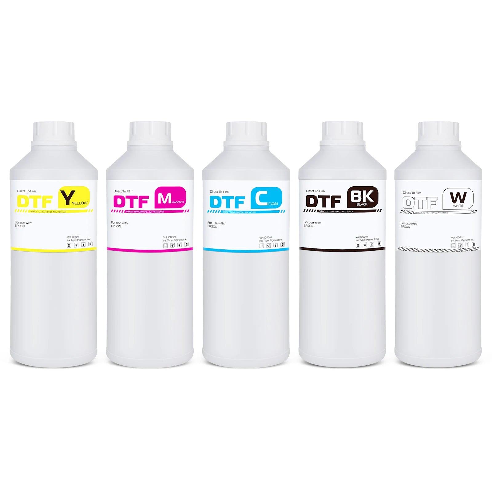 Winnerjet Water Based 1000ml DTF Pigment Ink for Epson I3200 XP600 4720 for Digital Printing PET Film