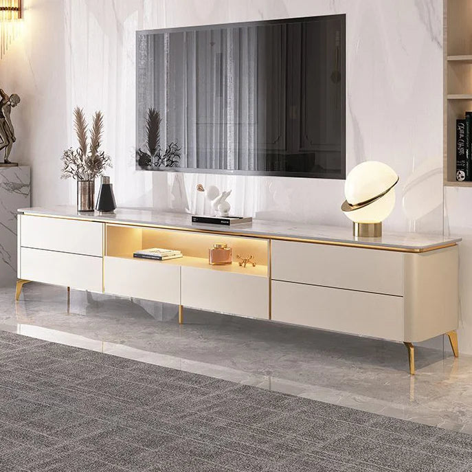 YSS Modern Simple Light Luxury Living Room TV Cabinet Coffee Table Combination
