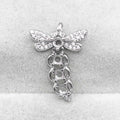 Sterling Silver 3mm/4mm Semi Mount Pendant Empty Frame Blank Support Setting S925 Base Holder Without Center Stone for DIY Inlay
