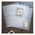 Custom Tear-resistant Frost Clear PVC 100 Savings Challenge Organizer 4 Pocket Page Photocard A5 Binder Envelope Plastic Sleeves