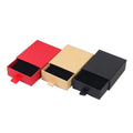High Quality Black Rigid Paper Drawer Box for Jewelry UV Coating Embossing Matt Lamination Sponge Liner for Storage Packaging