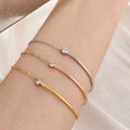 Minimalist Creative Jewelry Bracelet Splicing Chain Bangle Bracelet Zircon Stainless Steel Bracelet