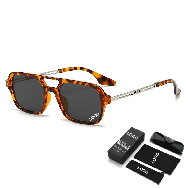 LiEr New Fashion HD Anti-Reflective UV400 Ban Ray Designer Shades Luxury Sports Sunglasses Custom Logo Double Beam Pilot