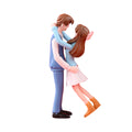 New Arrives Sweet Loving Ornament with Hugs Romantic Couple Figurines in Love Wedding Gift Box Miniature Car Interior Decor DIY