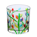 Home Decoration Business Gift European Style Round Shape Hand-painted Leaf Pattern Glass  Whisky Cup Coffee Cup Drink Water Cup