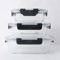 JM Glass Food Lunch Box Containers Custom Logo Lunch Box Glassware for Outdoor Activities