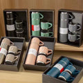 Wanto Custom logo Double Wall Stainless Steel Vacuum Thermos Flask Set  With 2 Cups for Wholesale and Promotion