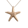 Wholesale Customized Worn Silver Hammered Surface Starfish Pendant Women Jewelry Necklace