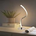 Living Room Acrylic Metal Eye Protection Reading Learning Desk Bedside White Warm Light Modern LED Spiral Table Light