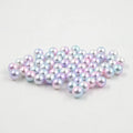 Gradient Pearl 4mm Rainbow Color Imitation ABS Plastic Faux Pearl Beads without Hole Multicolor Loose Pearls