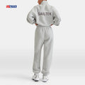 Female Clothes Wholesale Custom logo Turtleneck Tracksuit Fleece Cotton Women Half Zip Pullover Sweatshirt and Sweatpants Set