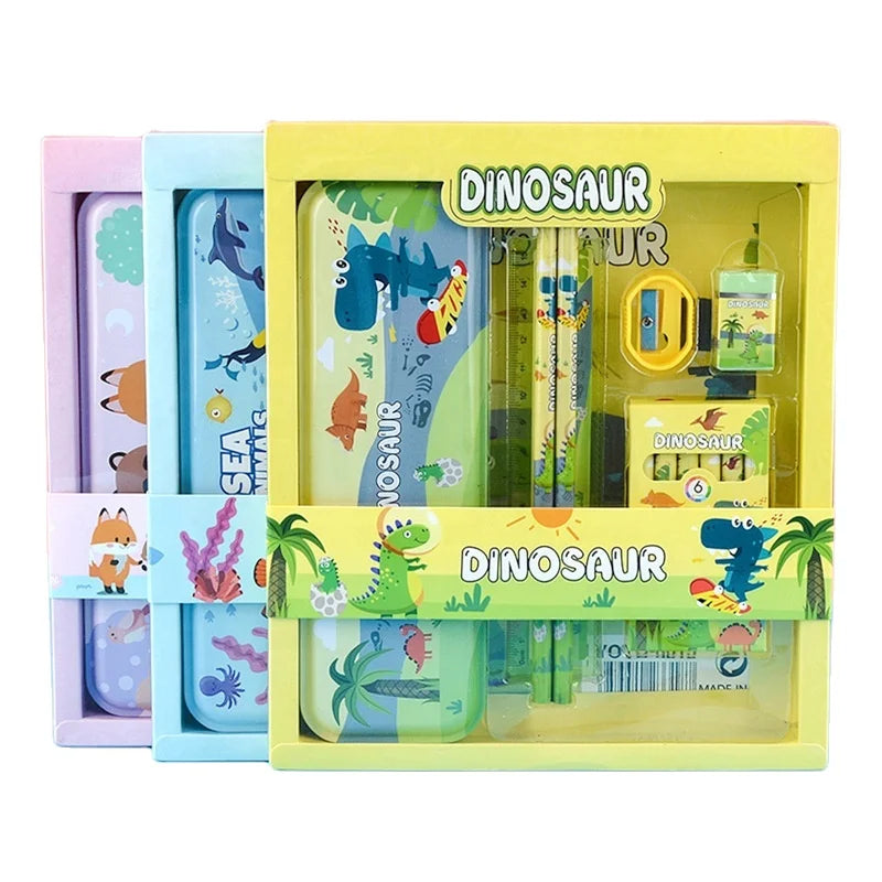 Cheap Creative Back to School Cartoon Kids Gifts Set Custom Stationery Wholesale