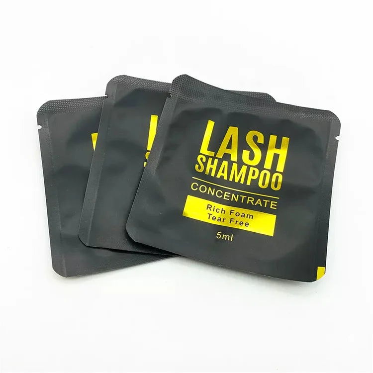 Wholesale Private Label Custom Lash Bath Wash Foam Cleansing Cleanser 5ML Sachet Refill Mousse Lash Shampoo Concentrate