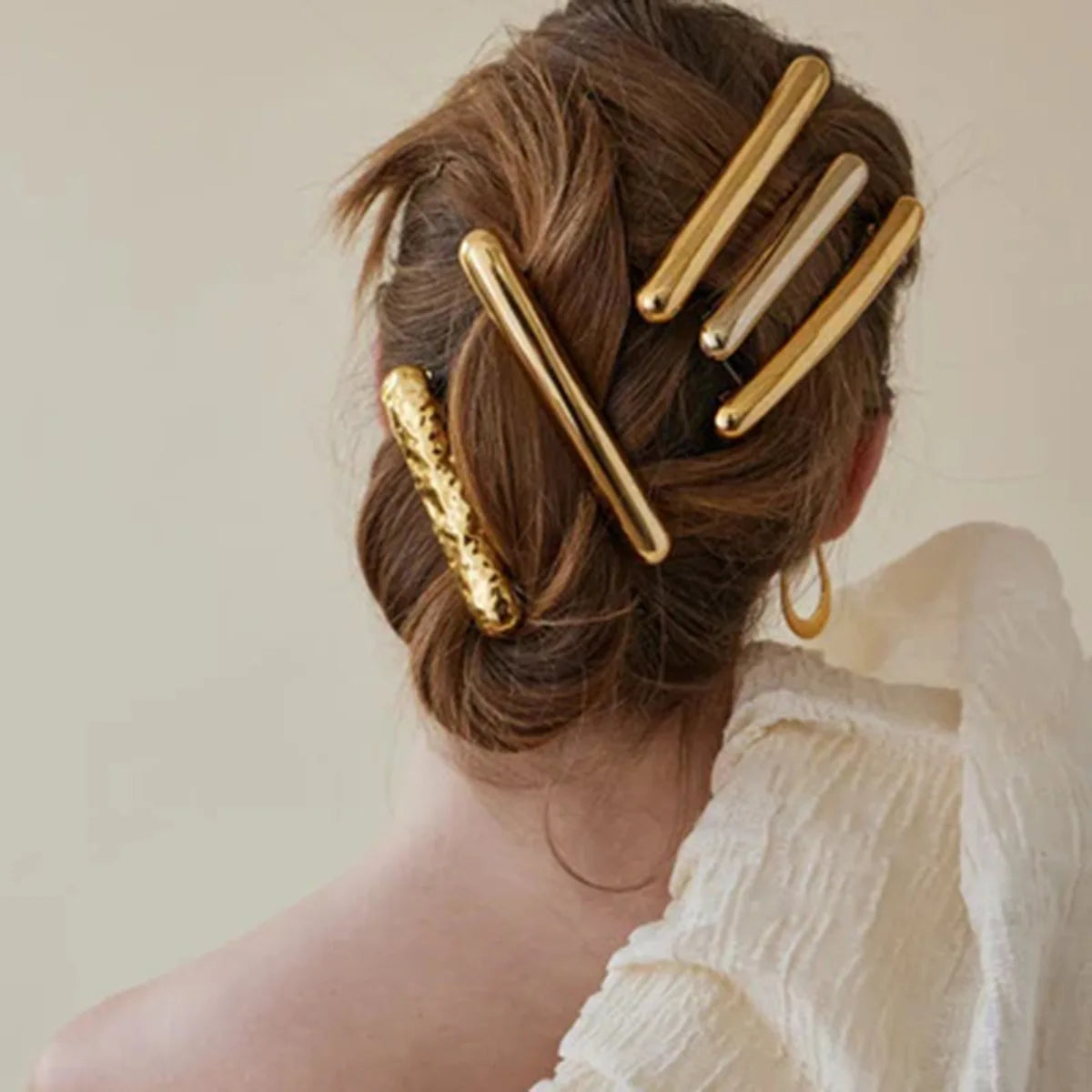 Ilona 18K Gold Plated Stainless Steel Hair Pins Fashionable Hair Accessory & Elegant Hair Clips for Women Jewelry