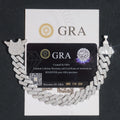 Zuanfa Jewelry Stylish Rapper Iced Out 10MM Double Rows Cuban Bracelet With Moissanite Diamond Special Lock
