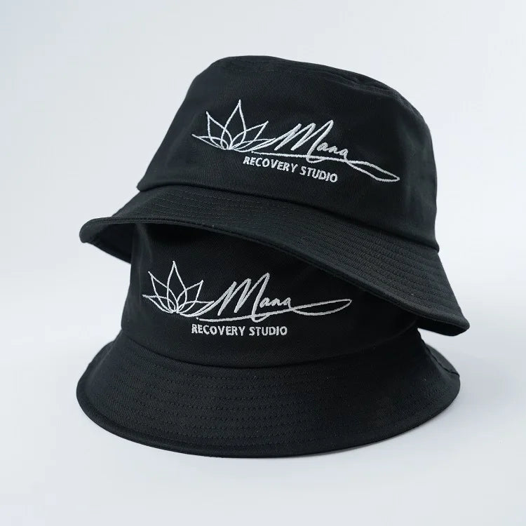 Unisex  One Side Bucket Hat Custom High Quality Cotton  Outdoor Fisherman Hat With Custom  Embroidery Logo  Style