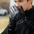 Modern Simplicity Touchscreen Motorcycle Male PU Leather Keep Warm Hand Gloves
